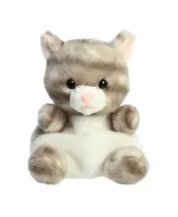 Aurora Mini Silver Kitty Palm Pals Adorable Plush Toy Gray