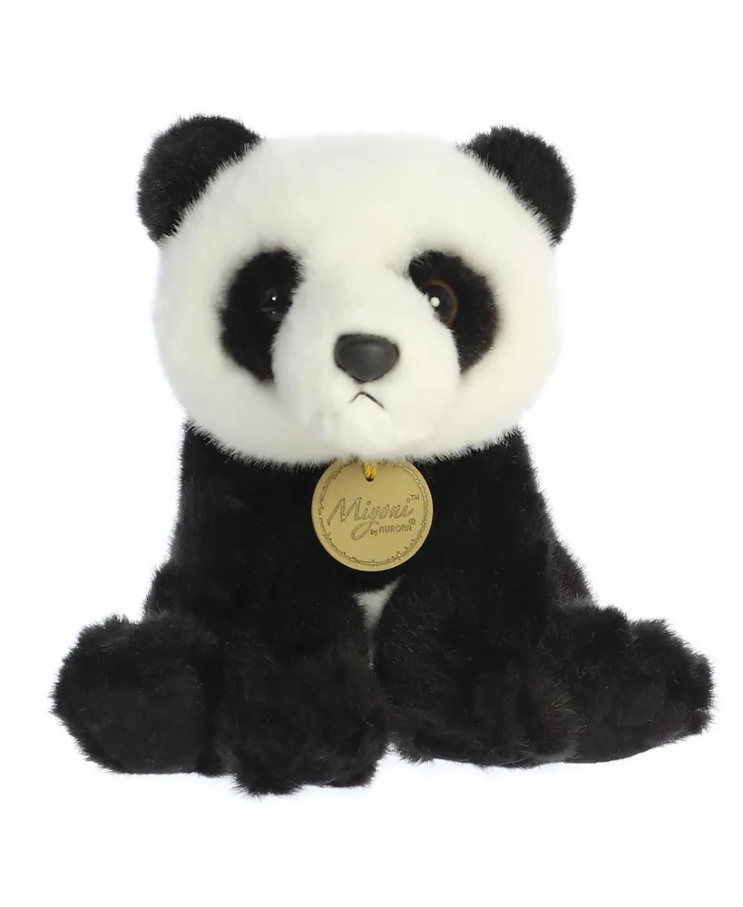 Aurora Small Panda Miyoni Adorable Plush Toy Black 7.5"