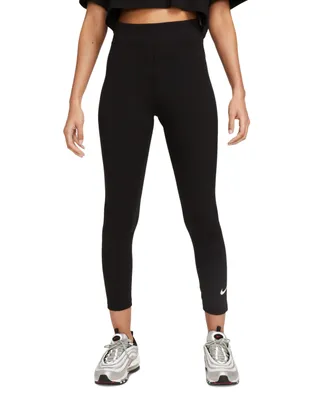Women's Nike Sportswear Essential Leggings L Black Light Bone Ivory Gym  Casual