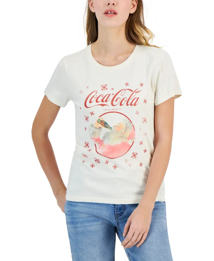 Lucky Brand Women's Coke Santa Snow Crewneck T-Shirt