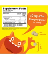 VitaWorks Kids Iron 10 mg with Vitamin C 50 mg Chewable Tablets - Healthy Iron Levels - Tasty Natural Flavor - 120 Chewables