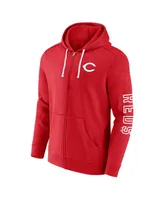 Men's Fanatics Red Cincinnati Reds Offensive Line Up Full-Zip Hoodie