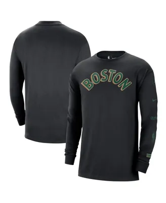 Men's Nike Black Boston Celtics 2023/24 City Edition Max90 Expressive Long Sleeve T-shirt