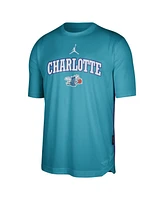 Men's Jordan Teal Charlotte Hornets Hardwood Classics 2023/24 Classic Edition Performance Pregame Shooting T-shirt