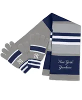 Women's Wear by Erin Andrews New York Yankees Stripe Glove and Scarf Set