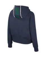 Women's Colosseum Navy Notre Dame Fighting Irish Margo Raglan Half-Zip Hoodie