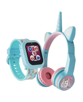 Playzoom V3 Girls Light Blue Silicone Smartwatch 42mm Gift Set
