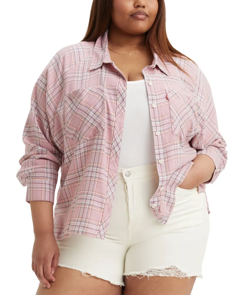 Levi's Plus Size Harrison Raglan Button-Up Shirt