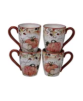 Certified International Harvest Splash Mug, Set of 4