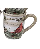 Certified International Holly and Ivy 4-Pc. Mug