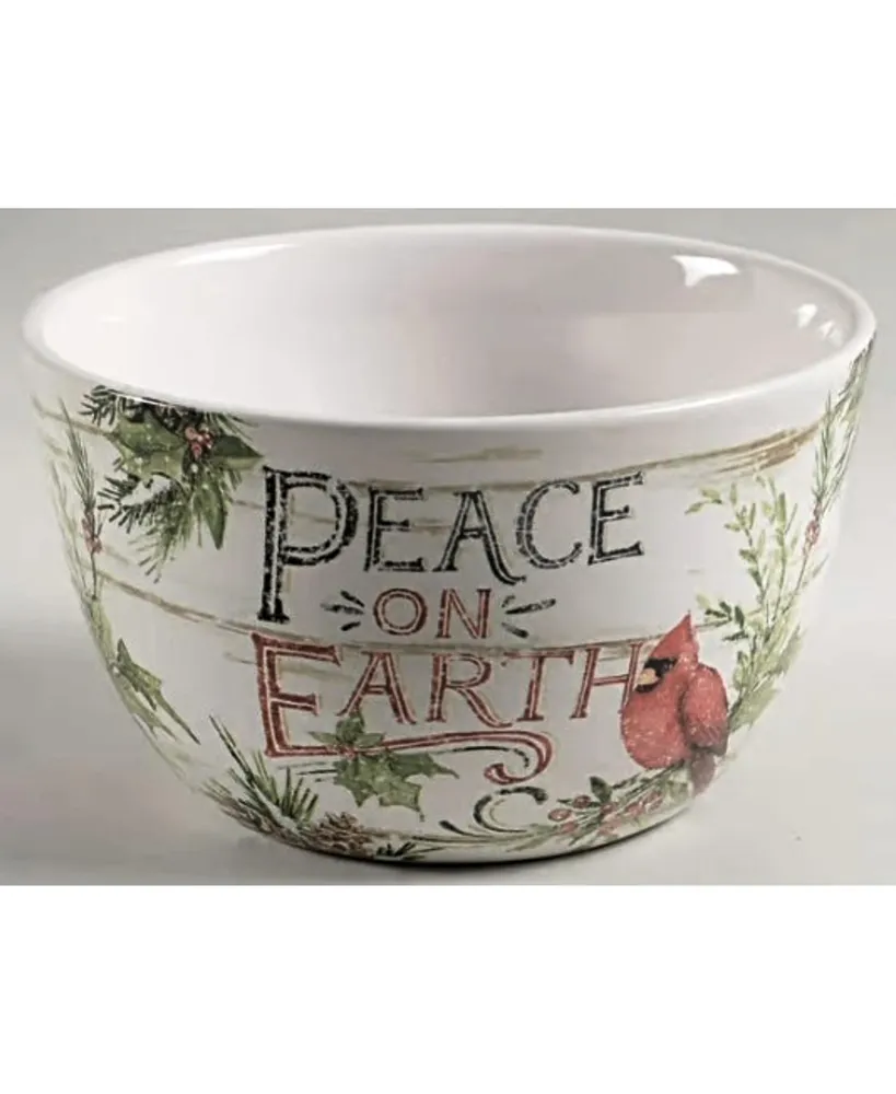 Certified International Evergreen Christmas 4 Piece Ice Cream Bowl