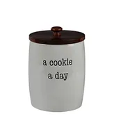 Just Words Cookie Jar with Bamboo Lid