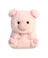 Aurora Mini Prankster Pig Rolly Pet Round Plush Toy Pink 5"