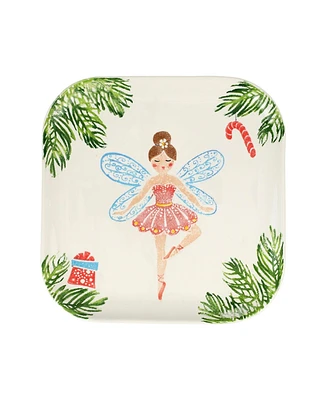 Nutcrackers Sugar Plum Fairy Square Platter