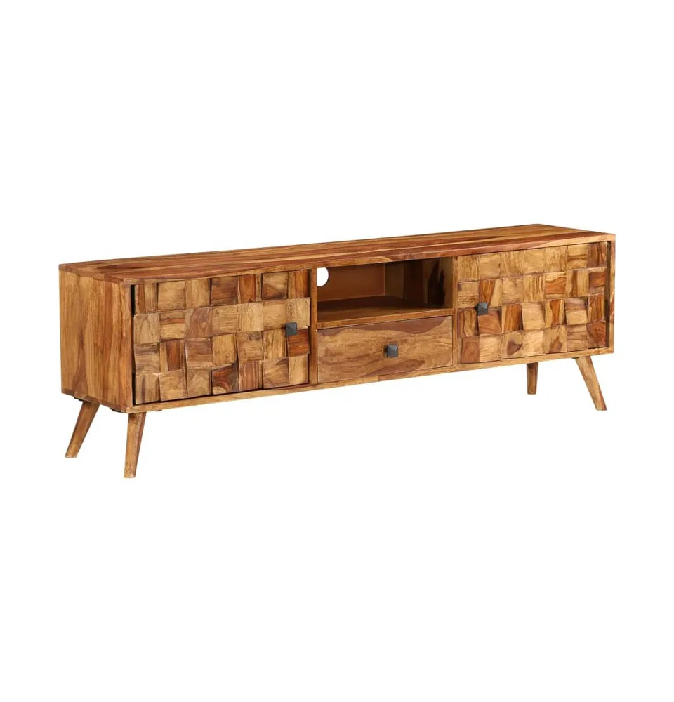 Tv Stand Solid Wood Sheesham with Honey Finish 55.1"x11.8"x15.7"