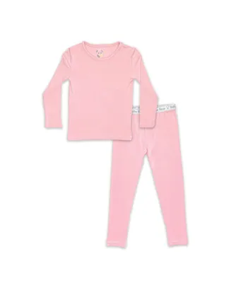 Bellabu Bear Toddler| Child Girls Dusty Rose Set of 2 Piece Pajamas