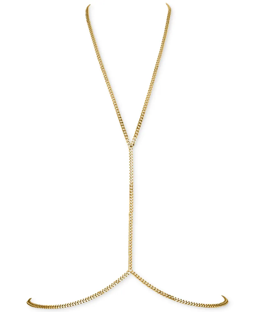 Oma The Label 18k Gold-Plated Cuban Link Body Chain