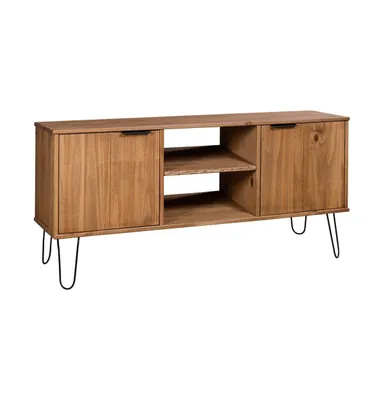 Tv Stand "New York" Light Wood Solid Pine Wood