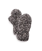 Muk Luks Women's Sherpa Mitten Gloves, Frosted Black, One Size