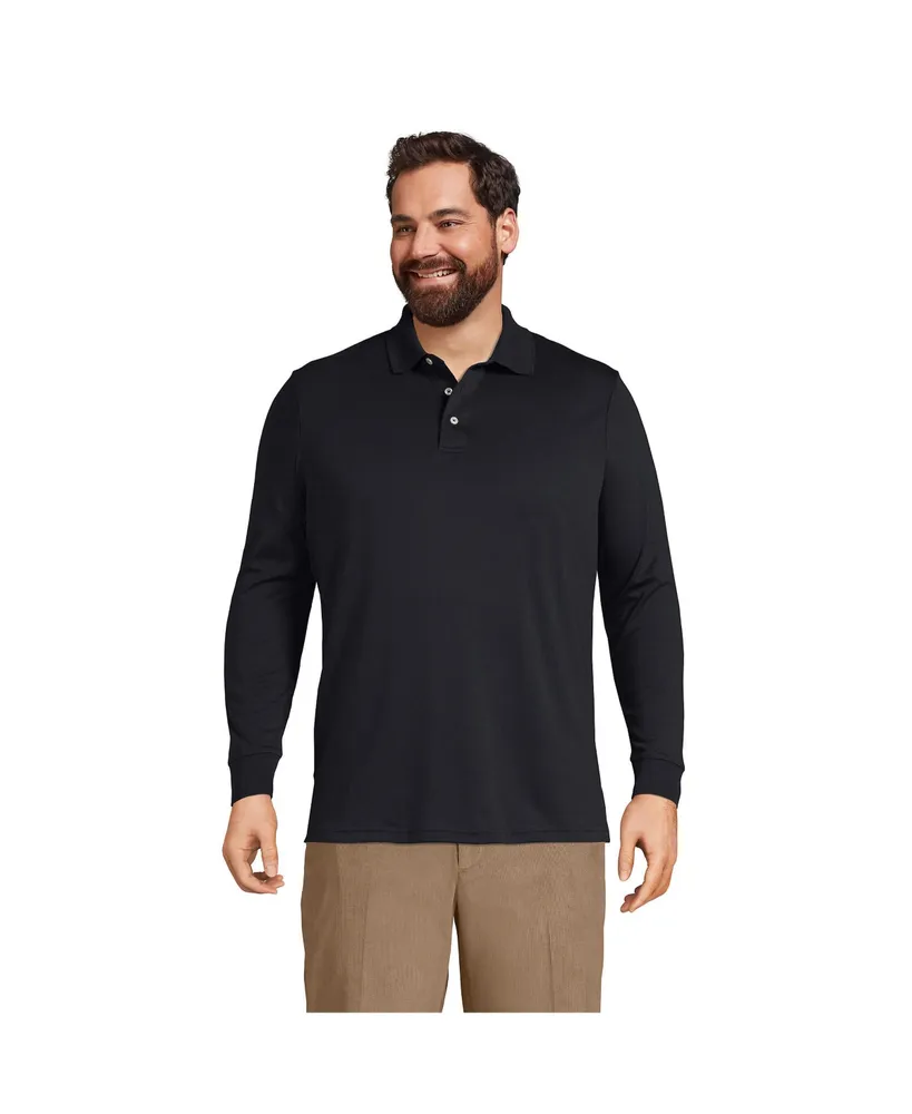 Lands' End Big & Tall Long Sleeve Cotton Supima Polo Shirt