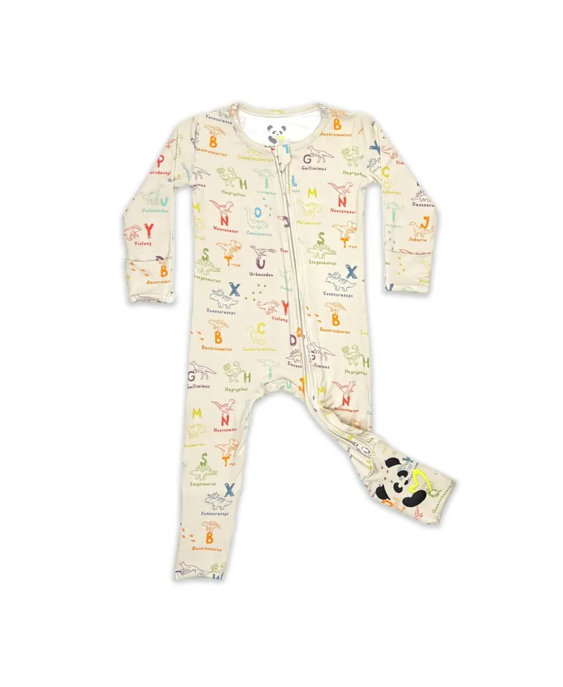 Bellabu Bear Unisex Baby Dino Abc's Convertible Footie