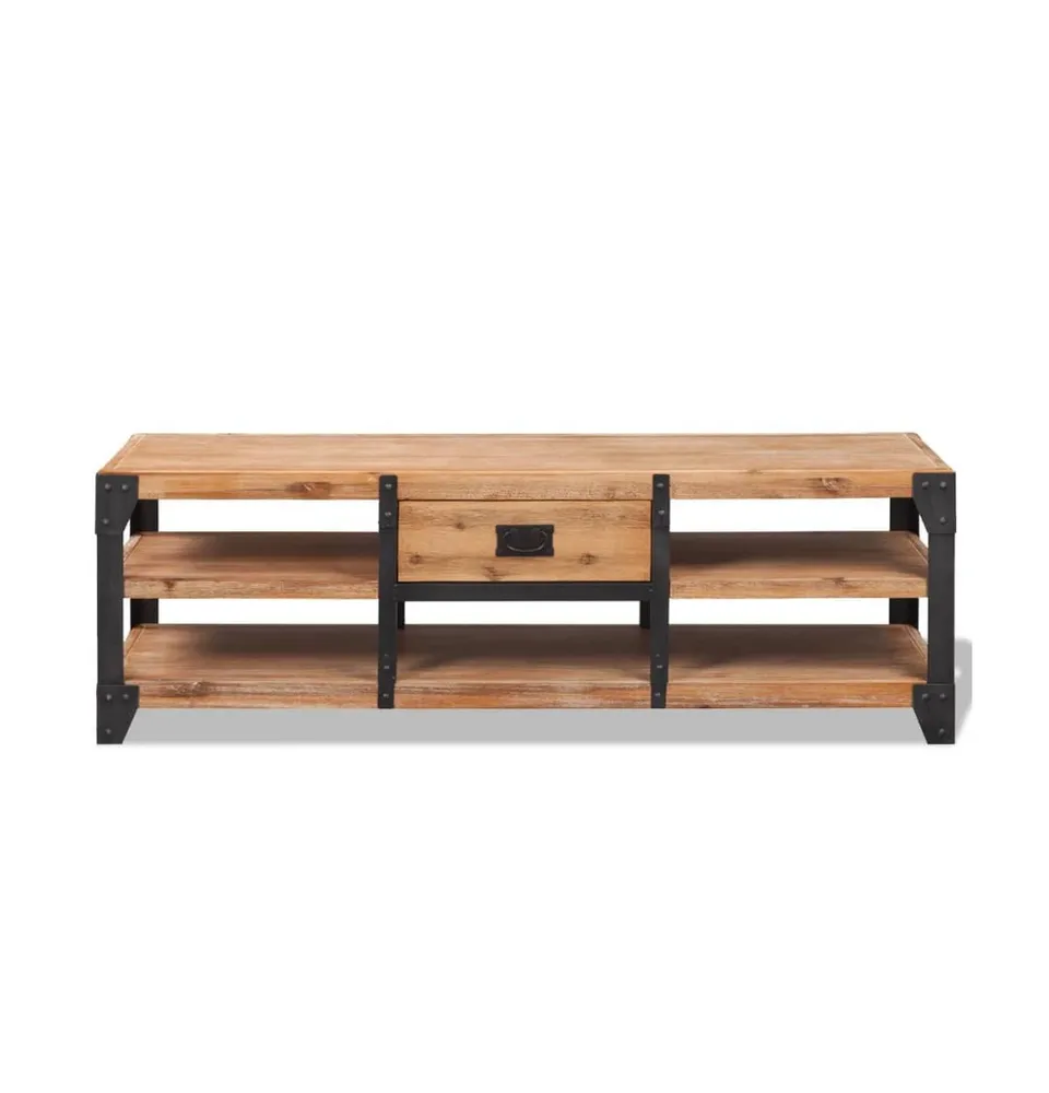Tv Stand Solid Acacia Wood 55.1"x15.7"x17.7"