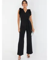 Quiz Women's Scuba Floral Shoulder Jumpsuit