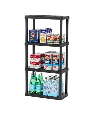 Iris 4-Tier Shelving Unit, Black