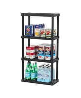 Iris 4-Tier Shelving Unit, Black