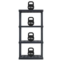 Iris 4-Tier Shelving Unit, Black