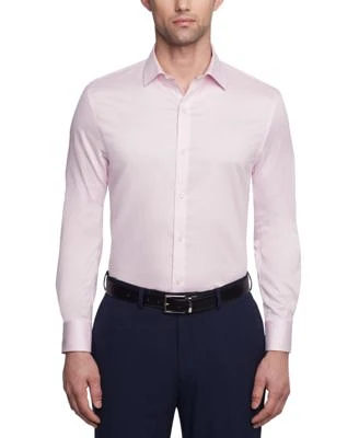 Tommy Hilfiger Mens Flex Wrinkle Free Stretch Twill Dress Shirt Regular Slim Fit