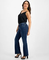 I.n.c. International Concepts Petite Mid-Rise Flare Denim Jeans, Created for Macy's