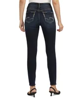 Silver Jeans Co. Women's Suki Mid Rise Curvy Fit Skinny Leg