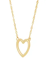 Open Heart 17" Pendant Necklace in 10k Gold