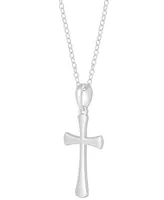 Giani Bernini Polished Cross 18" Pendant Necklace in Sterling Silver, Created for Macy's