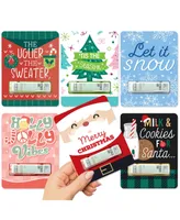 Merry Christmas Cards - Diy Assorted Holiday Party Funny Money Cards - Set of 6 - Assorted Pre