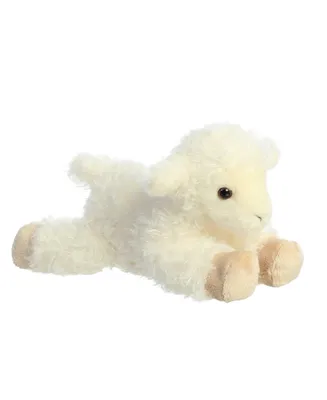 Aurora Small Luna Lamb Mini Flopsie Adorable Plush Toy White 8.5"