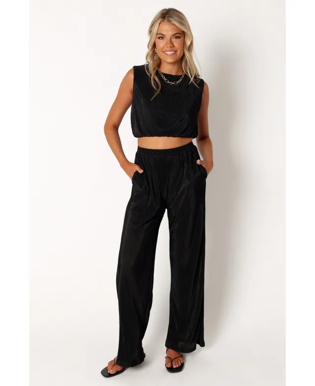 Petal and Pup Women's Penelope Knitted Wide Leg Lounge Pants