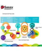 Sassy Shake, Rattle & Chew Baby Box - 4+ Months - Assorted Pre