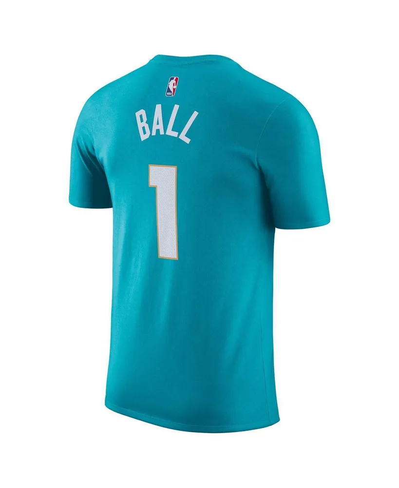 Men's Jordan LaMelo Ball Teal Charlotte Hornets 2023/24 City Edition Name and Number T-shirt