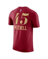 Men's Nike Donovan Mitchell Wine Cleveland Cavaliers 2023/24 City Edition Name and Number T-shirt