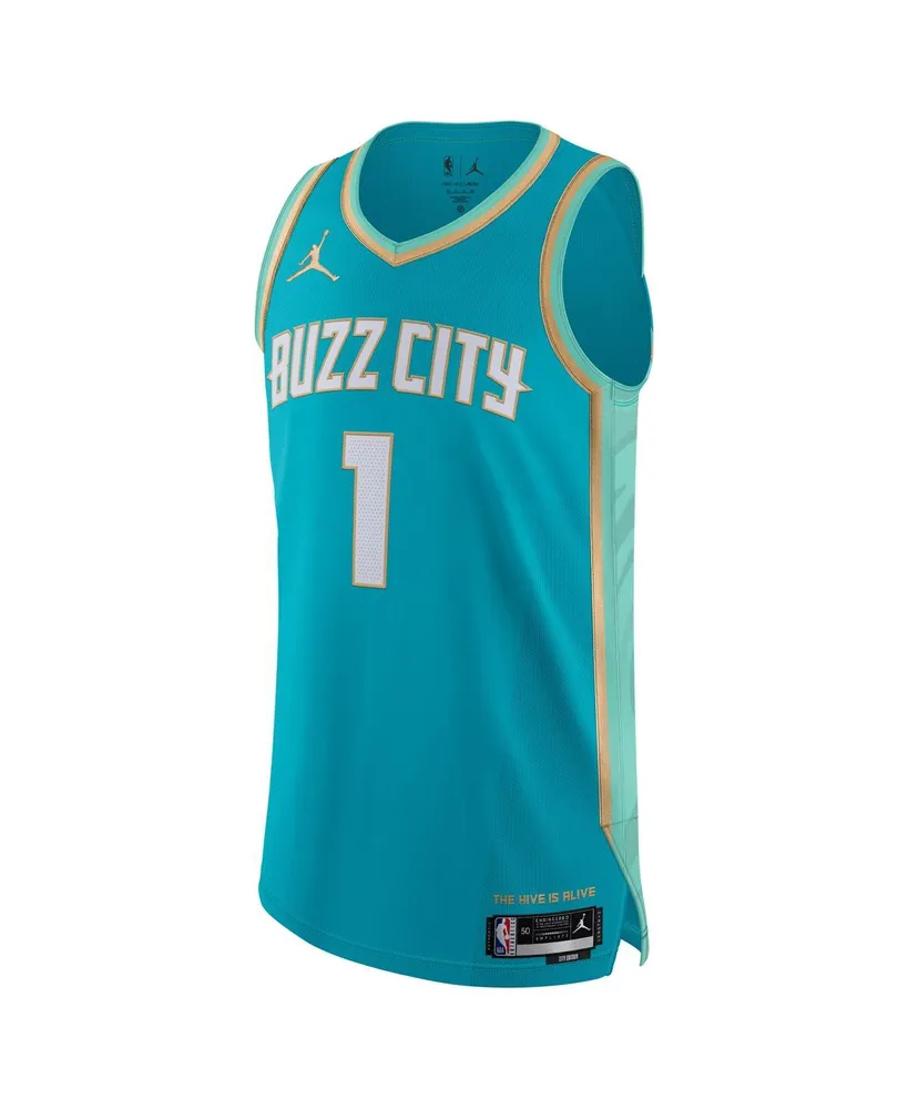 Men's Jordan LaMelo Ball Teal Charlotte Hornets 2023/24 Authentic Jersey - City Edition