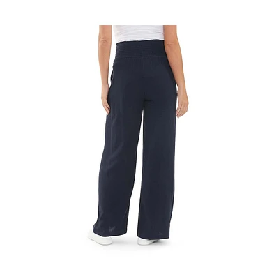 Ripe Maternity Marlow Wide Leg Shirred Pant Navy