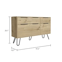 Stowe 4-Drawer Dresser Light Oak