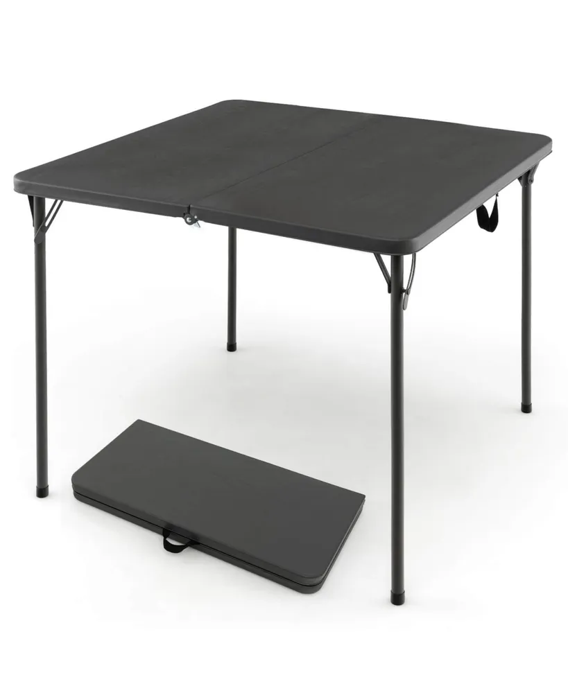 Folding Camping Table with All-Weather Hdpe Tabletop and Rustproof Steel Frame