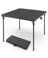 Folding Camping Table with All-Weather Hdpe Tabletop and Rustproof Steel Frame