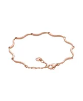 Skagen Women's Essential Waves Rose Gold-Tone Stainless Steel Chain Bracelet