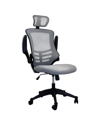 Simplie Fun Modern High-Back Mesh Executive Office Chair With Headrest And Flip-Up Arms