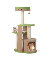 5-Tier Cat Tree Tower 44'' Cat Climbing Stand Perch with Sisal Scratching Posts