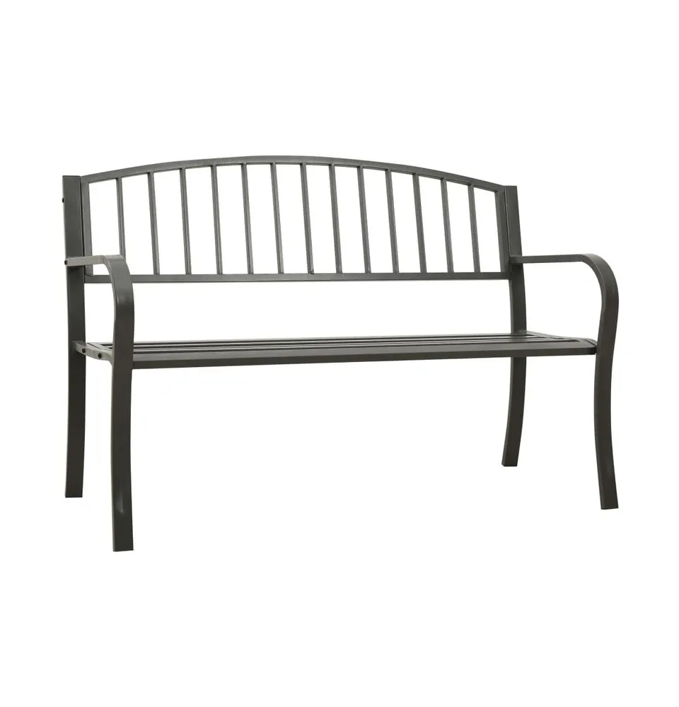 Patio Bench 49.2" Steel Gray